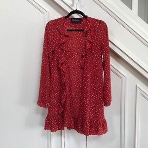 Réalisation Par Alexandra silk dress red star S